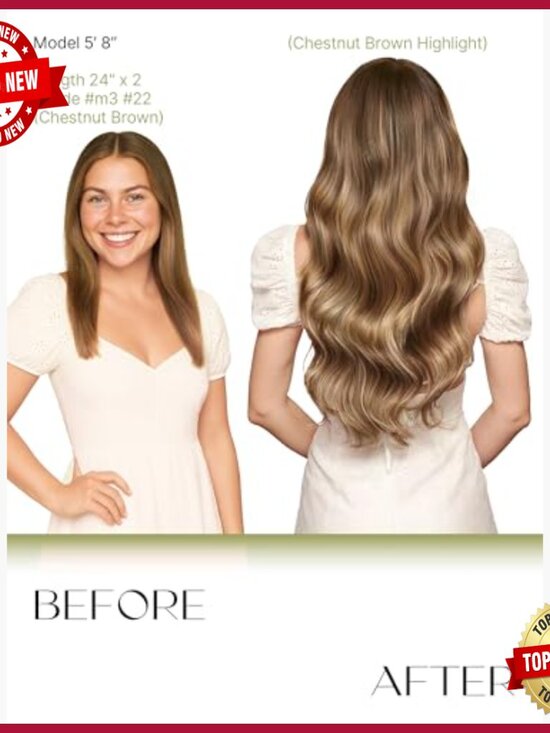 Remy Human Hair Clip-In Extensions 100g 7-Piece Heat Resistant main image 4